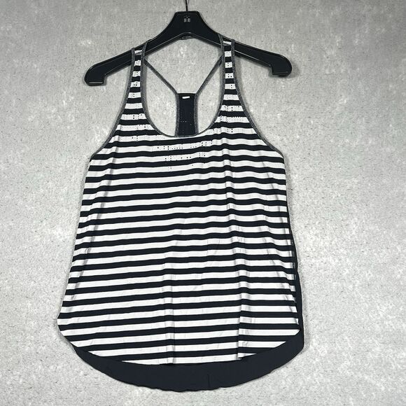 Lululemon Tank Top Womens Size 6 Water Bound Singlet Apex Stripe Printed Dune - Picture 1 of 11